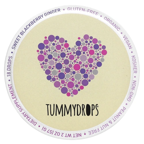 Tummydrops, сладкая ежевика и имбирь, 18 капель