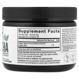 Force Factor, Mighty Matcha™, без добавок, 60 г (2,12 унции)