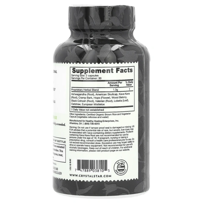 Crystal Star, Relax, 60 вегетарианских капсул