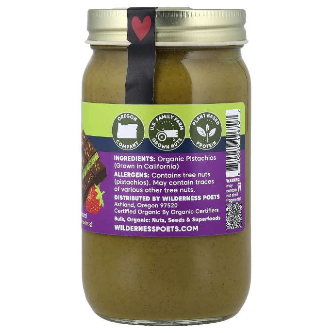Wilderness Poets, фисташковое масло, ультрасливочная, 453 г (16 унций)