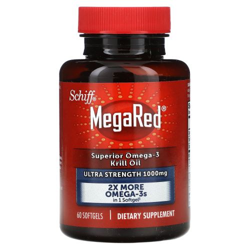 Schiff, MegaRed, Superior Omega-3 Krill Oil, 1,000 mg, 60 Softgels