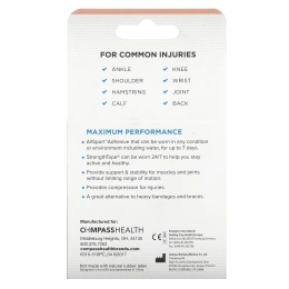 Strengthtape, Кинезиологический тейп, бежевый, 20 предварительно нарезанных полосок