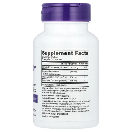 Doctor's Best, Women's Heart Complex, 60 мягких таблеток