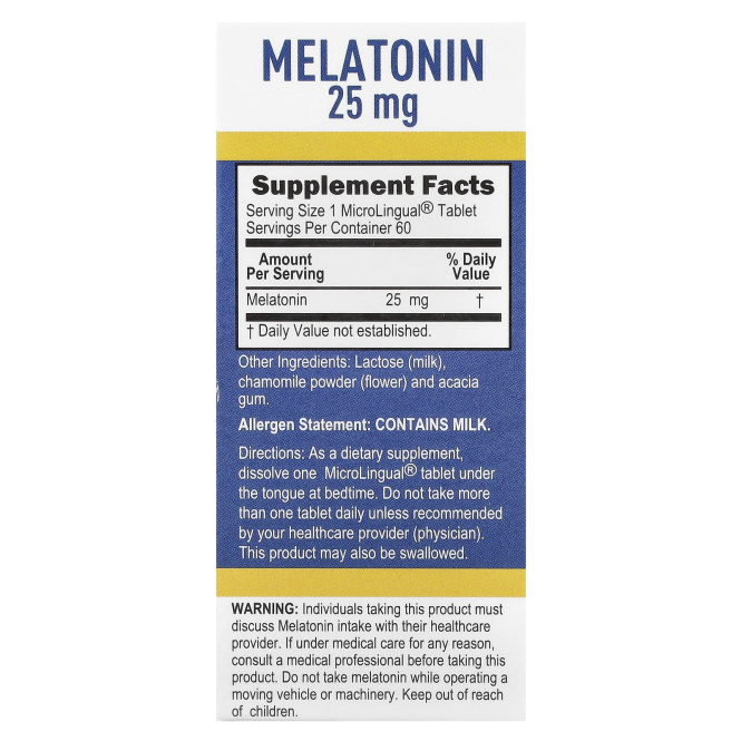 Superior Source, Мелатонин (25 мг) - Дополнительная сила 60 таблеток