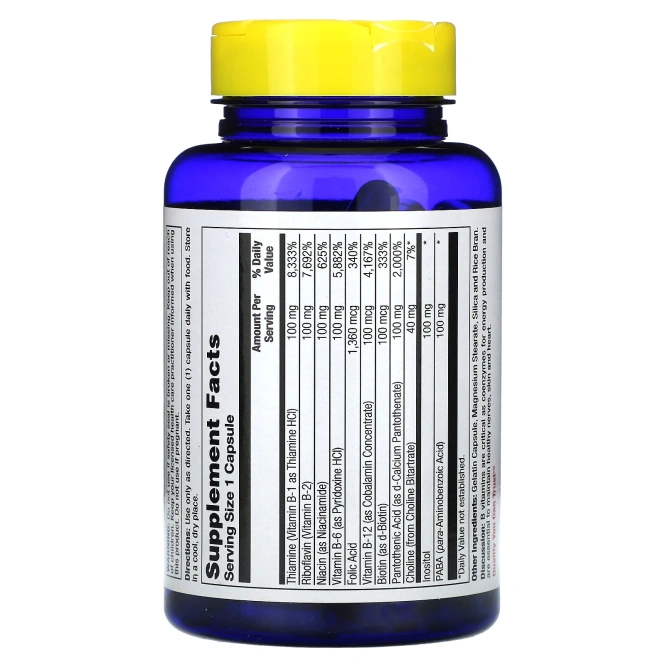 Nature's Life, B-100, Фолиевая кислота, 100 капсулы