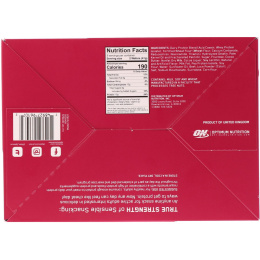 Optimum Nutrition, Протеиновые вафли, шоколадно-малиновый крем, 9 упаковок, по 1,45 унции (41 г) каждая