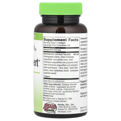 Herbs Etc., Immune Alert ™, 60 мягких таблеток