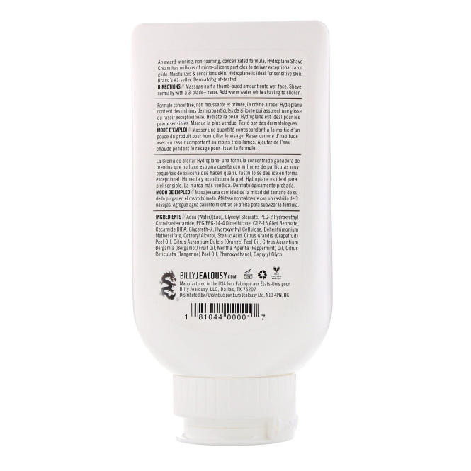 Billy Jealousy, Hydroplane, крем для супер-гладкого бритья, 236 мл
