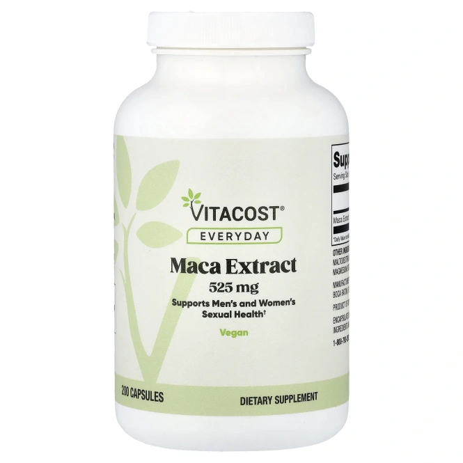 Vitacost, экстракт маки, 525 мг, 200 капсул