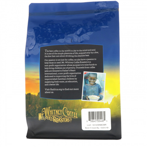 Mt. Whitney Coffee Roasters, Кофе средней обжарки Base Camp, цельное зерно, 12 унц. (340 г)
