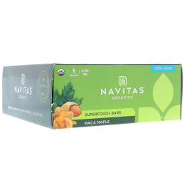 Navitas Organics, Чудо-пища + батончики, мака и клен, 12 батончиков, 16,8 унц. (480 г)