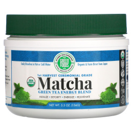 Green Foods Corporation, Organic Matcha + Brown Rice Solids, 5.5 oz (156 g)