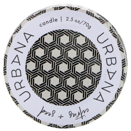 European Soaps, Urbana, свеча со смесью сои, цитрус + семена, 2,5 унц. (70 г)