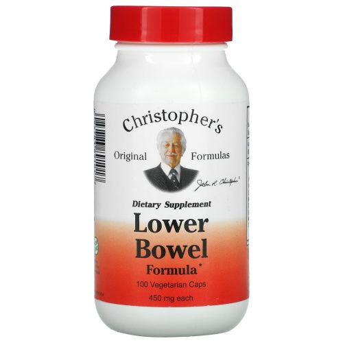 Christopher's Original Formulas, Средство для нижнего отдела кишечника, 450 мг, 100 капсул