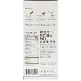 Wildway, Grain Free Instant Hot Cereal, Cinnamon Roll, 4 Packets, 7 oz (198 g)