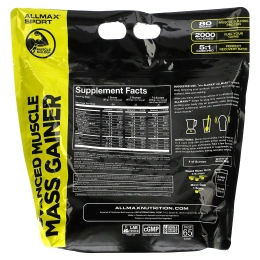 ALLMAX, Sport, ALLMASS ™, средство для наращивания мышечной массы, шоколад, 2,27 кг (5 фунтов)
