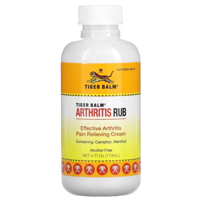 Tiger Balm, Arthritis Rub, без спирта, 4 жидких унций (113 мл)