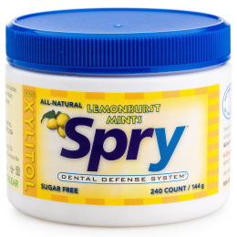 Xlear, Spry, лимонные драже, без сахара, 240 штук, (144 г)