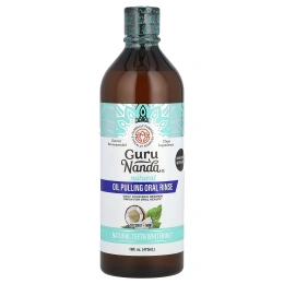 GuruNanda, Ополаскиватель для полости рта с натуральным маслом, кокос + мята, 473 мл (16 жидк. унц.)
