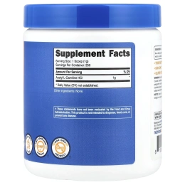 Nutricost, ацетил-L-карнитин, без добавок, 250 г (8,9 унции)