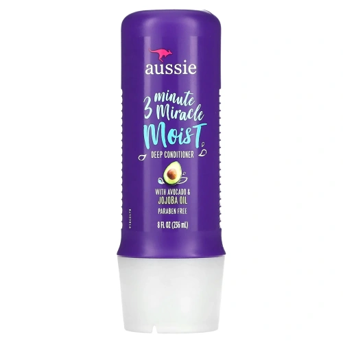 Aussie, 3 Minute Miracle, Moist Deep Conditioner, with Avocado & Australian Jojoba Oil, 8 fl oz (236 ml)