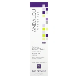Andalou Naturals, Выравнивающий кожу BB бальзам, натуральный оттенок и SPF 30, антивозрастной, 2 жидкие унции (58 мл)