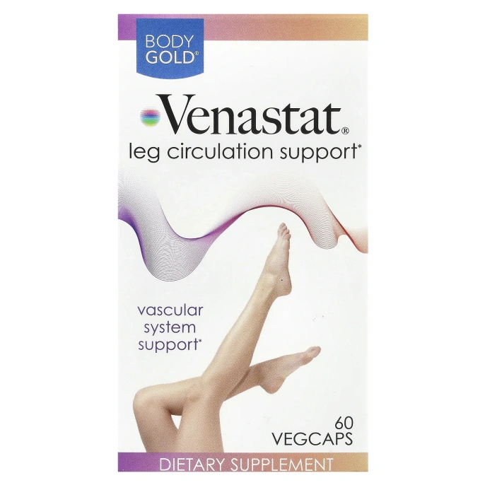 BodyGold, Venastat Здоровье вен на ногах, 60 капсул