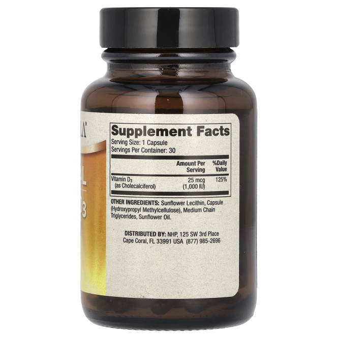 Dr. Mercola, липосомальный витамин D, 1000 МЕ, 30 капсул