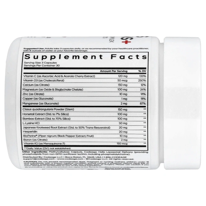 Codeage, Bones Vitamins +, 90 растительных капсул