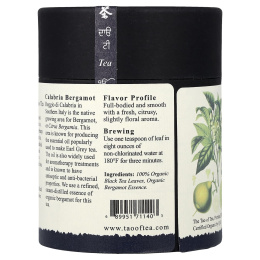The Tao of Tea, сертифицированный органический черный чай и бергамот, с бергамотом, 100 г (3,5 унции)