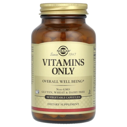 Solgar, Vitamins Only, 90 растительных капсул