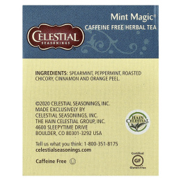 Celestial Seasonings, Herbal Tea, Mint Magic®, без кофеина, 20 чайных пакетиков, 41 г (1,4 унции)