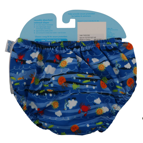 i play Inc., Многоразовый и впитывающий подгузник для плавания, для 2-летних малышей, морские обитатели, 1 шт