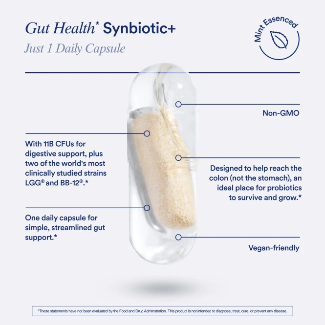 Ritual, Synbiotic+®, мята, 30 растительных капсул