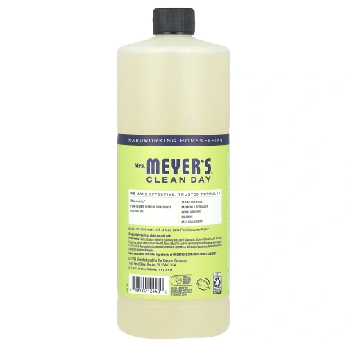 Mrs. Meyers Clean Day, универсальное концентрированное чистящее средство, с ароматом лимонной вербены, 946 мл (32 жидк. унции)