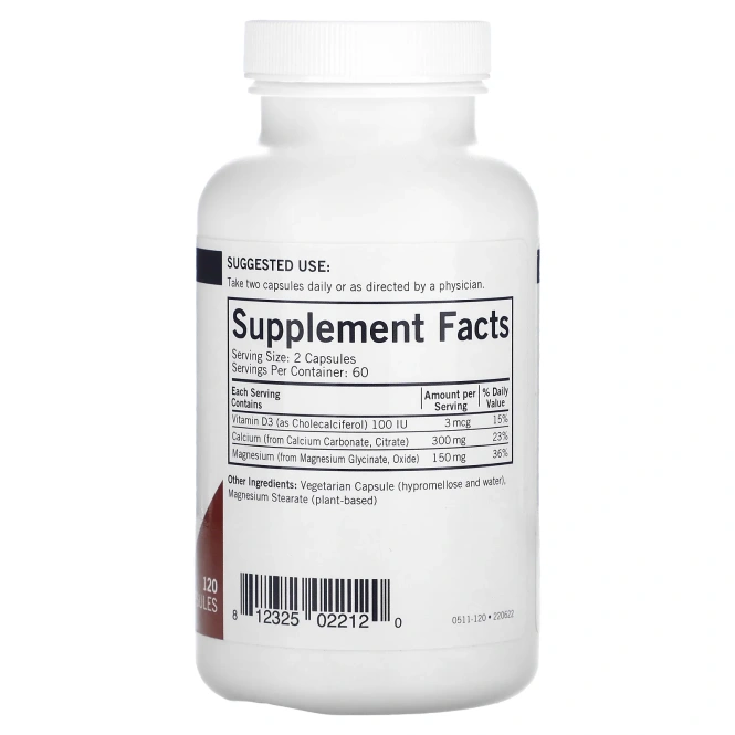 Kirkman Labs, Кальций и магний с витамином D, 120 капсул