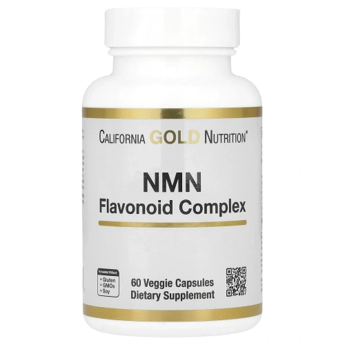 California Gold Nutrition, NMN, комплекс с флавоноидами, 60 растительных капсул