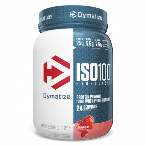 Dymatize Nutrition, ISO 100 Hydrolyzed 100% Whey Protein Isolate, Strawberry, 25.6 oz (725 g)