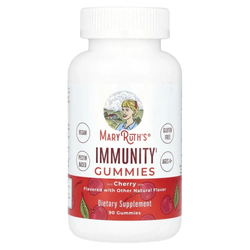 MaryRuth Organics, Жевательные таблетки для иммунитета, вишня, 90 жевательных таблеток