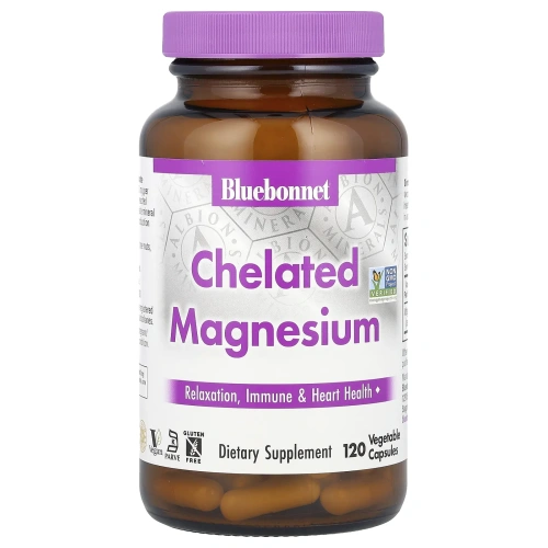 Bluebonnet Nutrition, Хелатный магний, 120 овощных капсул