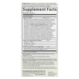 Garden of Life, Raw Probiotics Vaginal Care, 30 вегетарианских капсул