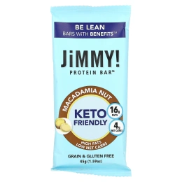JiMMY!, Be Lean, полезные батончики, протеиновый батончик, макадамия, 12 батончиков, 45 г (1,59 унции)