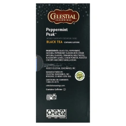 Celestial Seasonings, черный чай, перечная мята, 20 чайных пакетиков, 41 г (1,4 унции)