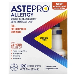 ASTEPRO, Allergy, антигистаминный спрей для носа, без отдушек, 23 мл (0,78 жидк. унц.)