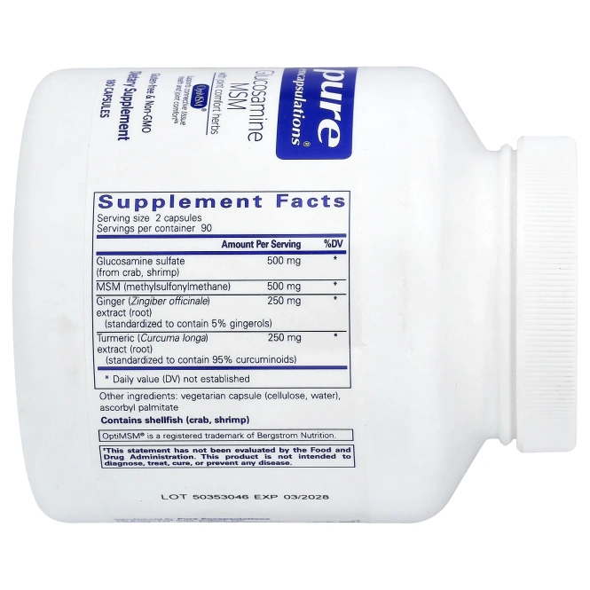 Pure Encapsulations, Glucosamine MSM with Joint Comfort Herbs, 180 Capsules