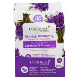 Petal Fresh, Botanicals, Успокаивающие и Исцеляющие Салфетки, Лаванда и Розмарин, 30 Влажных Салфеток