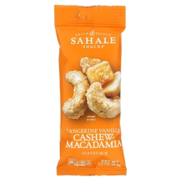 Sahale Snacks, Глазированная смесь, мандарин, ваниль, кешью и макадамия, 9 пакетиков, 42,5 г (1,5 унции) каждый