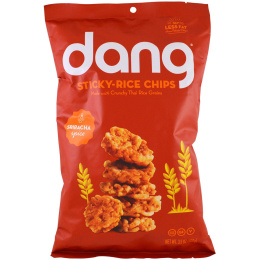 Dang Foods LLC, Чипсы из клейкого риса, шрирача, 3,5 унций (100 г)