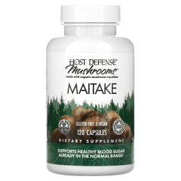 Host Defense, Host Defense Mushrooms, Maitake, 120 капсул