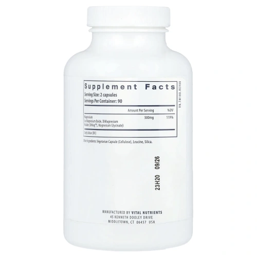 Vital Nutrients, Triple Mag, 180 веганских капсул